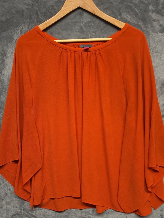 Vince Camuto Tops - Vince Camuto Rust Orange Draped Tunic